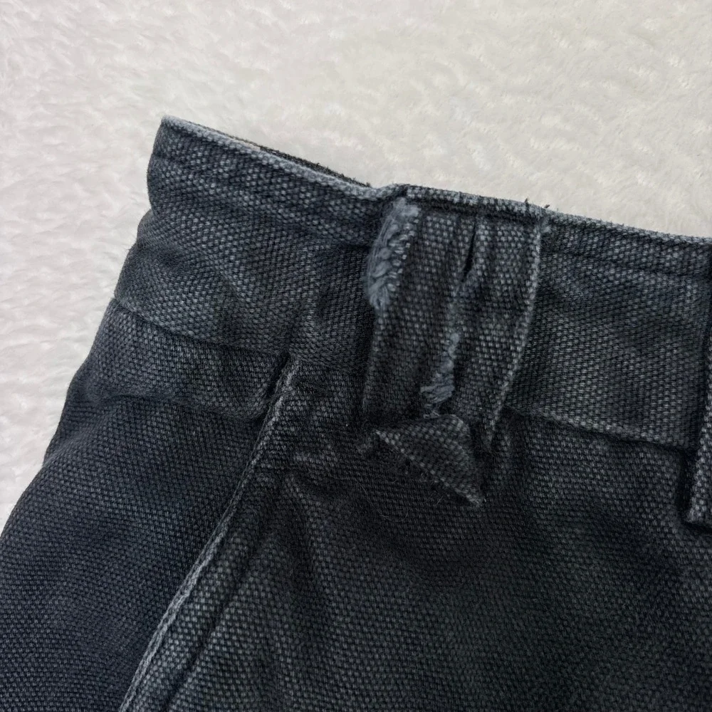Duluth Trading Co Mens 42x32 Black Fire Hose Cargo Work Pants Faded Actual 39x29